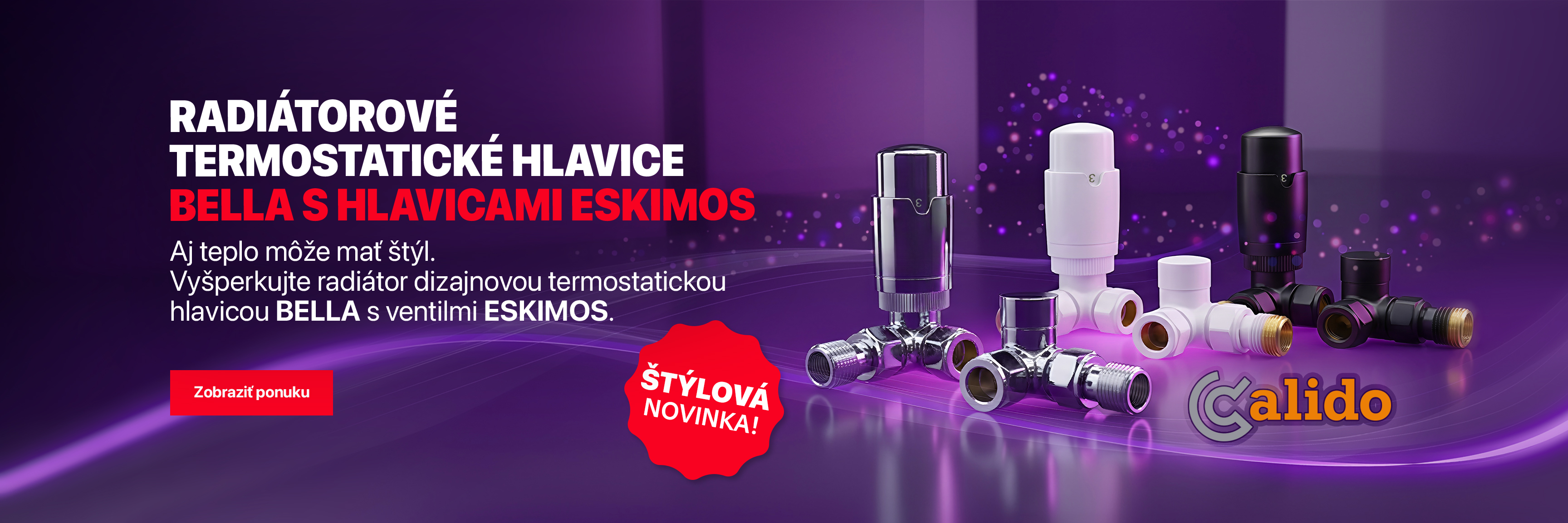 Novinka - set termohlavice Bella a ventilu Eskimos