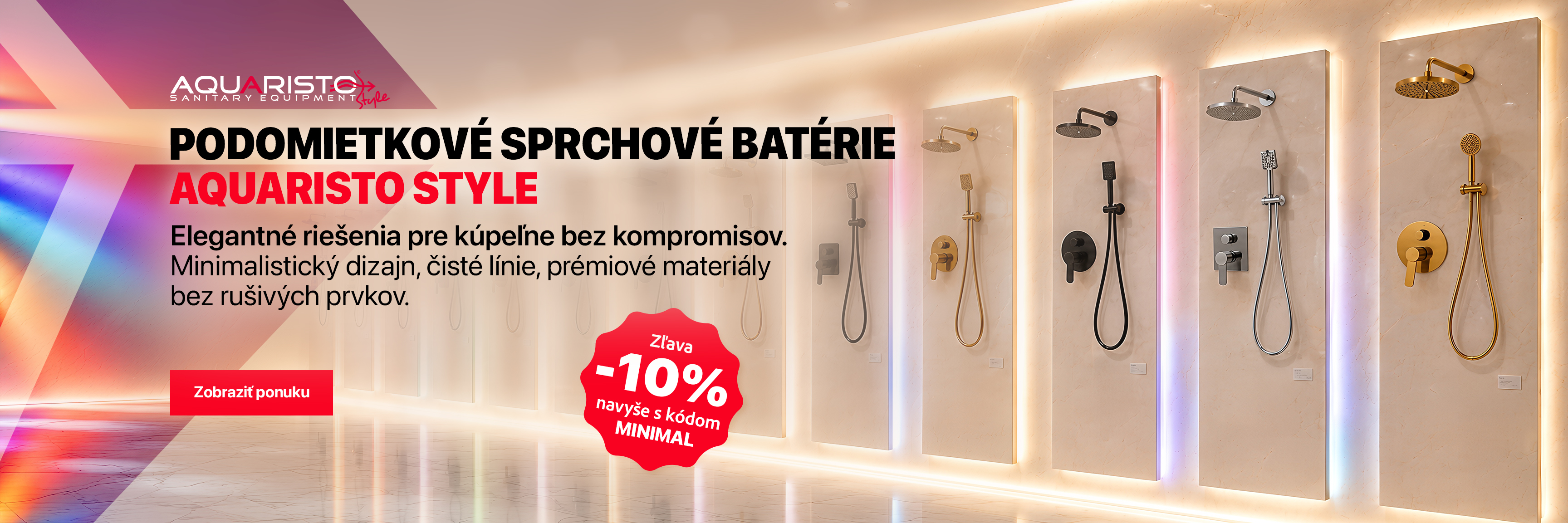 Podomietkové sprchové batérie Aquaristo Style – elegantné riešenia pre moderné kúpeľne