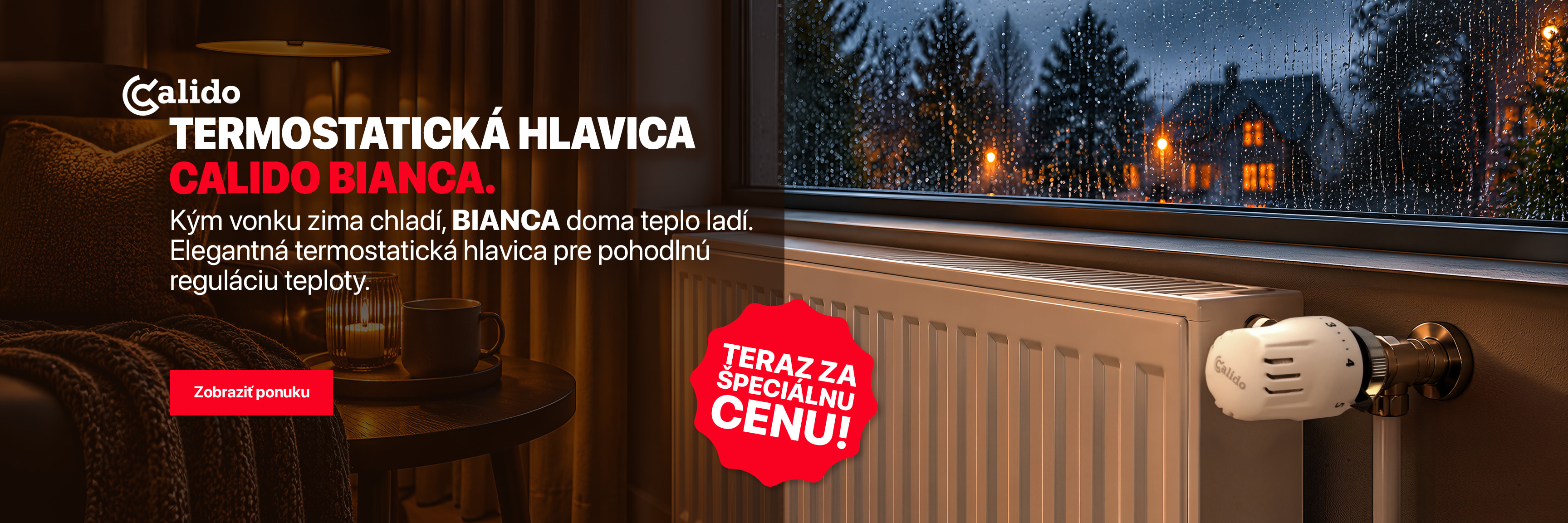 Termostatická hlavica BIANCA - špeciálna cena