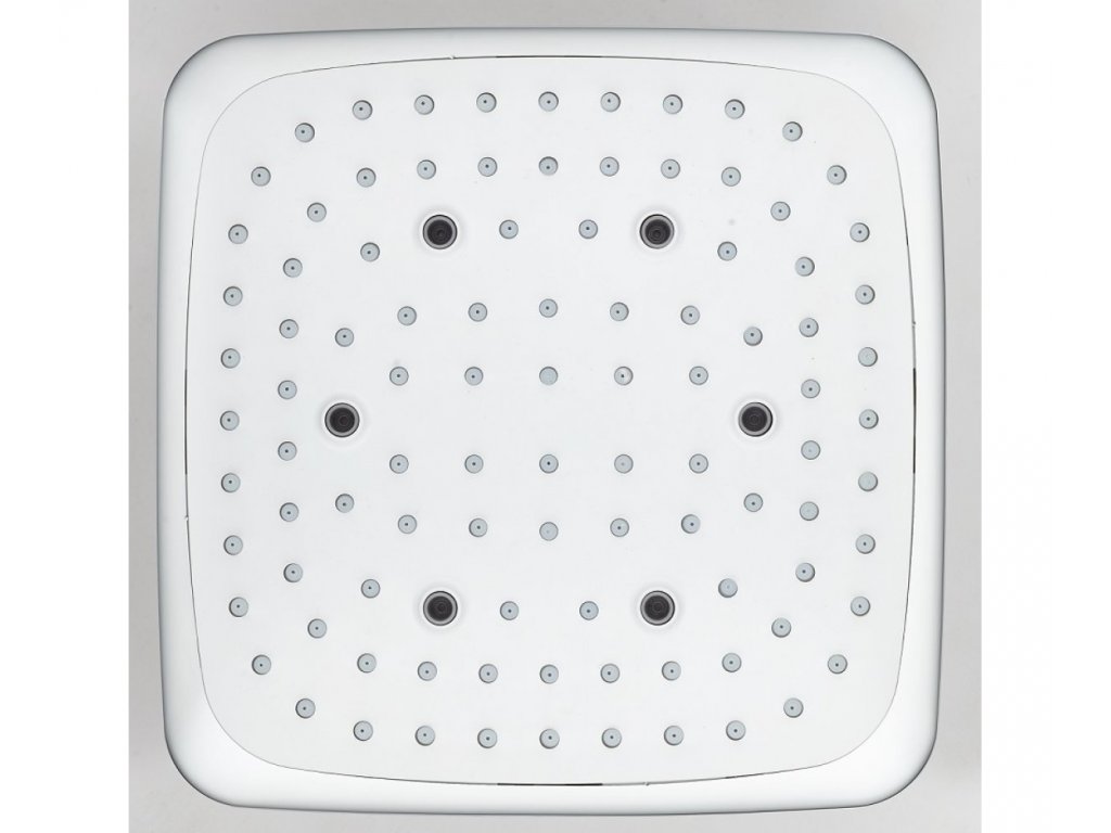 Sprchová hlavica CAMACARI štvorcová, 220x220mm, chróm-biela