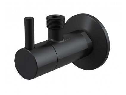 Rohový ventil s filtrom 1/2"x 3/8", matný čierny