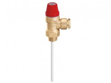Teplotný a tlakový poistný ventil, 3/4”M x d22, nastavenie tlaku 3bary