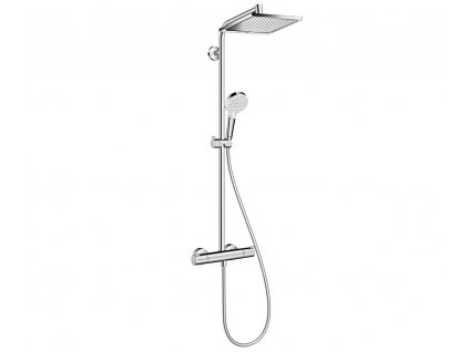 Sprchový systém CROMETTA E Showerpipe s termostatom, hlavica 240x240mm