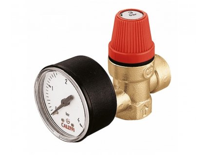 Poistný ventil MF 3/4" s tlakomerom, nastavenie tlaku 8 bar