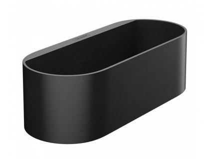 Polička do kúpeľne WALLSTORIS, hlboká, šírka 250 mm, matná čierna