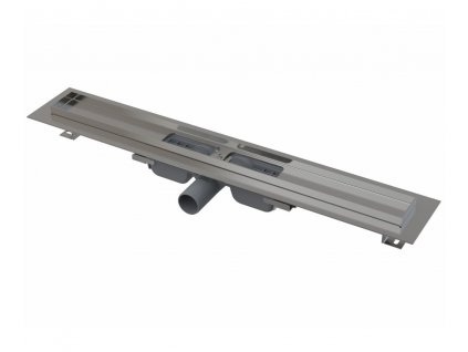 Sprchový žľab LOW nerezový, s okrajom pre perforovaný rošt - 650mm