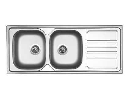 Nerezový drez Sinks OKIO 1200 DUO V, matný povrch hrúbka 0,6mm