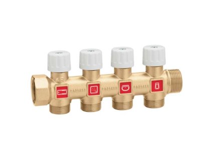 Modulovateľný rozdeľovač s uzatváracími ventilmi Caleffi