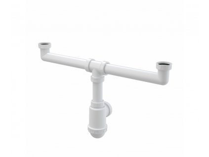 Sifón pre dvojdrez DN50/40 s prevlečnými maticami 6/4"