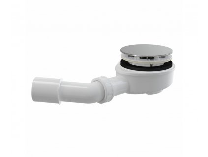 Odtoková súprava pre hrubostenné vaničky, d90mm, zátka plast-chróm