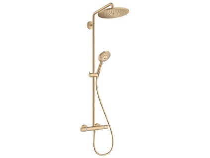 Sprchový systém CROMA SELECT S Showerpipe, termostat, kefovaný bronz