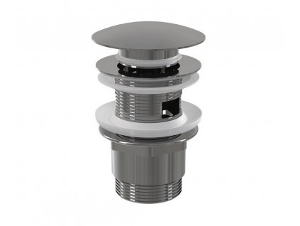 Umývadlová výpusť CLICK/CLACK 5/4" s prepadom, veľká zátka, kov chróm