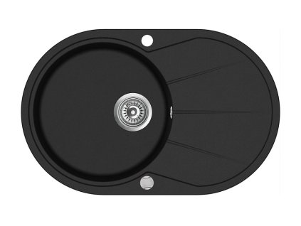 Granitový drez Sinks CLARUS 101 AW black metallic