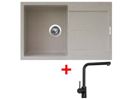 Granitový drez Sinks ULTIMA 790 Avena + drezová batéria ELKA čierna