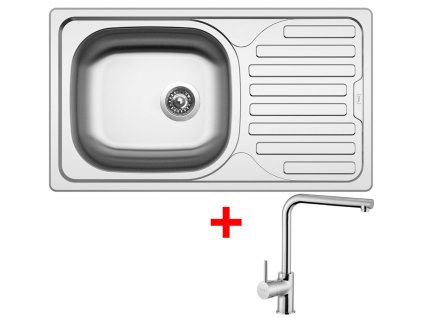 Nerezový drez Sinks CLASSIC 760 + drezová batéria ELKA chróm