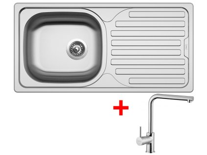 Nerezový drez Sinks CLASSIC 860 + drezová batéria ELKA