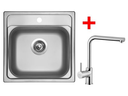 Nerezový drez Sinks MANAUS 480 + drezová batéria ELKA2