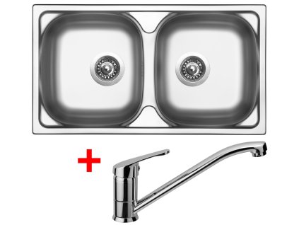 Nerezový drez Sinks OKIO 780 DUO + drezová batéria PRONTO