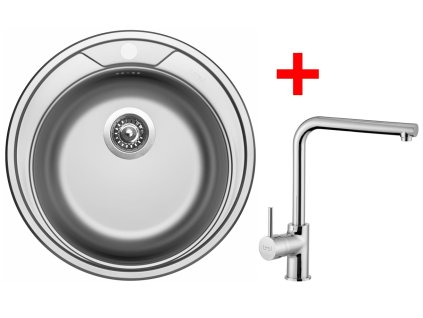 Nerezový drez Sinks ROUND 510 + drezová batéria ELKA