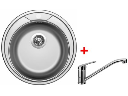 Nerezový drez Sinks ROUND 510 + drezová batéria PRONTO