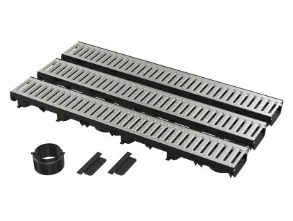 Garážový set LOW, 3m (2× čelo, 1× hrdlo DN110)