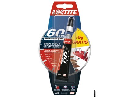 Lepidlo sekundové Loctite 60 sekúnd, transparentné, 20g