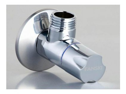 Rohový ventil s keramickým vrškom a filtrom 1/2"x 3/8" - modrý