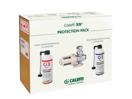 Ochranný set: filter CALEFFI XS+C1 FAST INHIBITOR+C3 FAST CLEANER CALEFFI