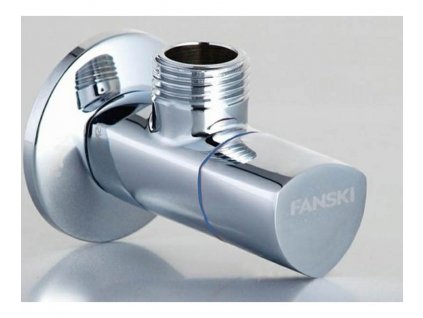 Rohový ventil s keramickým vrškom a s filtrom 1/2"x 3/8" - modrý