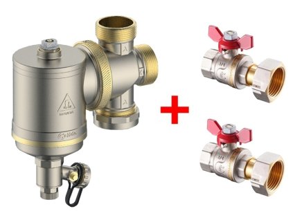 Magnetický odlučovač nečistôt s guľovými ventilmi ARKA S30 CALIDO, 5/4"