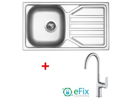 Nerezový drez Sinks OKIO 780 V + drezová batéria PORTO