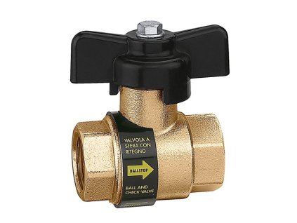 Guľový ventil BALLSTOP so spätnou klapkou, 1"F