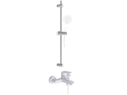 Vaňový set: batéria VENUS WHITE, 150mm + tyč RIVA + príslušenstvo