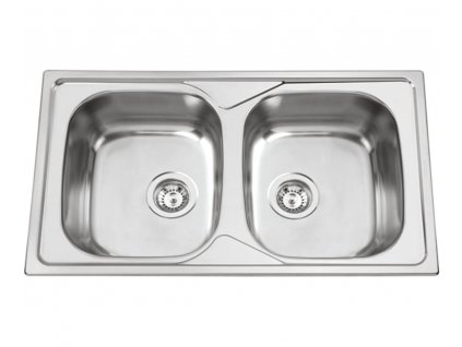 Nerezový drez Sinks OKIO 860 DUO V, matný povrch - hrúbka 0,6mm