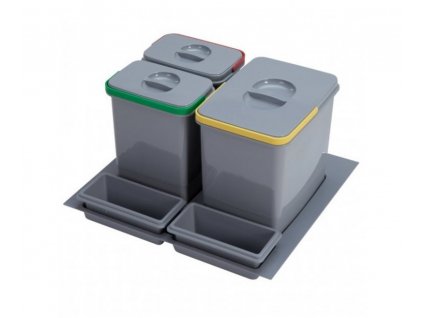 Odpadkový kôš - sortér Sinks PRACTIKO 600 - objem 1x12l + 2x5l