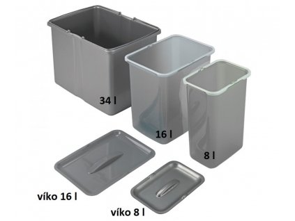 Odpadkový kôš Sinks - objem 34l