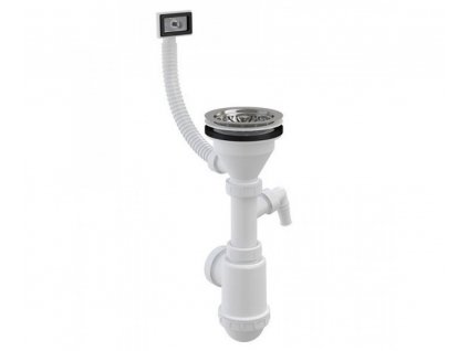 Drezový sifón DN50/40, nerezová mriežka DN115, flexi prepad a prípojka