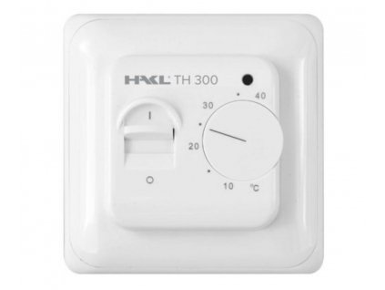 Analógový termostat HAKL s predĺženým čislom, biely