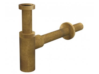 Umývadlový sifón DESIGN DN32, prevlečná matica G5/4" - kov antik bronz