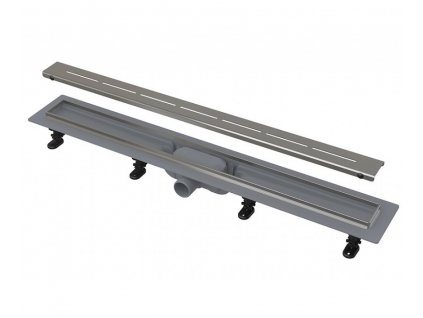 Sprchový žľab SIMPLE s nerezovým okrajom pre perforovaný rošt - 750mm