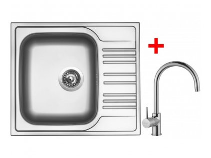 Nerezový drez Sinks STAR 580 V + drezová batéria VITALIA chróm
