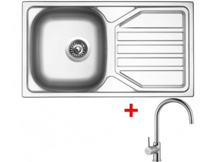 Nerezový drez Sinks OKIO 780 V + drezová batéria VITALIA chróm