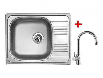 Nerezový drez Sinks GRAND 652 V + drezová batéria VITALIA chróm
