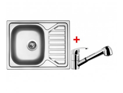 Nerezový drez Sinks OKIO 650 V + drezová batéria LEGENDA S chróm