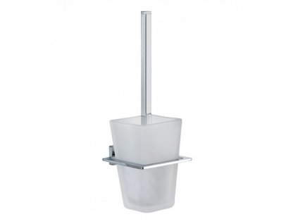 WC kefa na stenu ENZO s držiakom, chróm-sklo