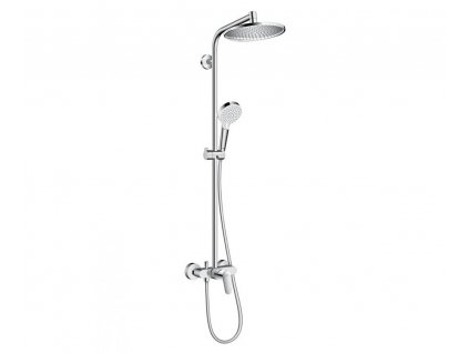 Sprchový systém CROMETTA S Showerpipe, stenová batéria, hlavica 240mm