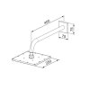 Sprchová hlavica HANSAVIVA 250x250mm + sprchové rameno, chróm