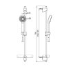 Sprchový set HANSABASICJET s tyčou, 3-polohovou sprškou, hadica 1750mm