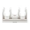 Dvojpríchytka na medené potrubie, biely plast - 2x12mm