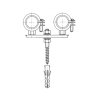 Dvojobjímka 2x15mm + tlmiaca vložka + skrutka